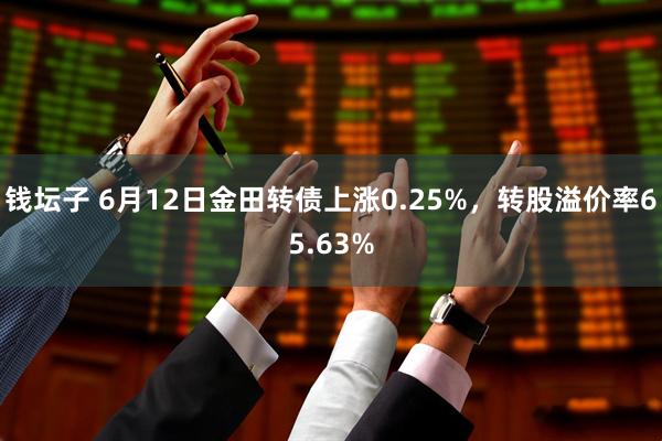 钱坛子 6月12日金田转债上涨0.25%，转股溢价率65.63%